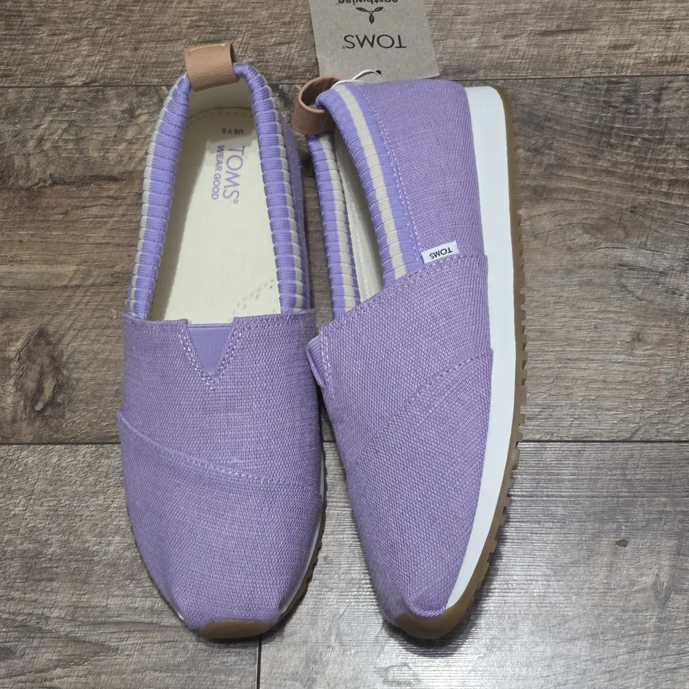 TOMS  Purple Slip-On Shoes Youth Girls 5Y